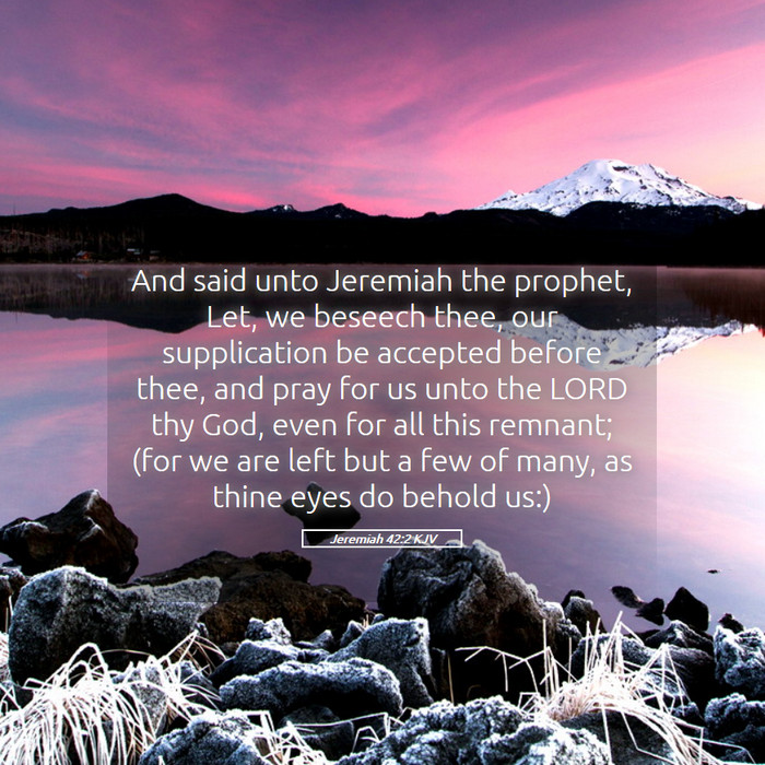 Jeremiah 42:2 KJV Bible Study