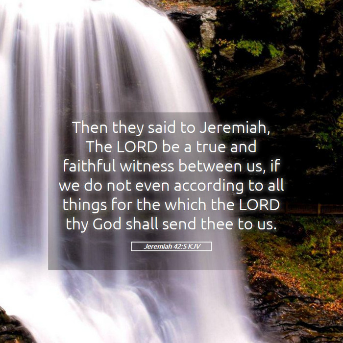 Jeremiah 42:5 KJV Bible Study