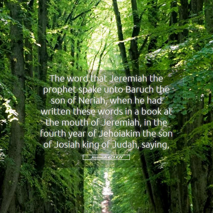 Jeremiah 45:1 KJV Bible Study