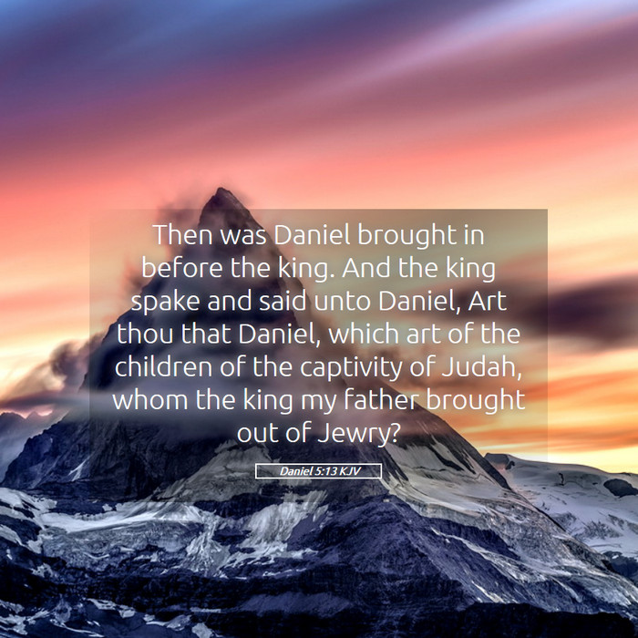 Daniel 5:13 KJV Bible Study