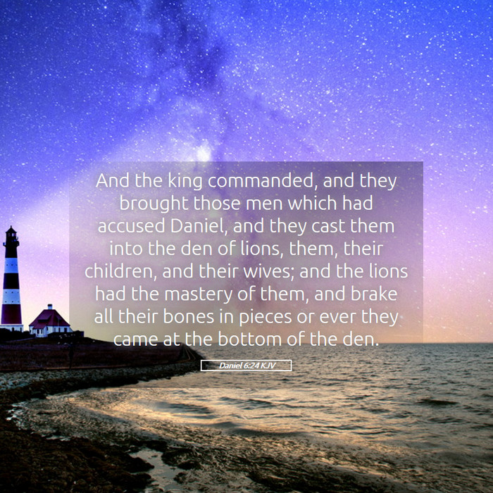 Daniel 6:24 KJV Bible Study