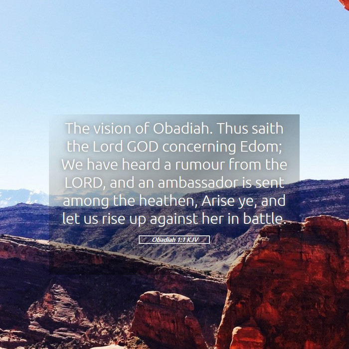 Obadiah 1:1 KJV Bible Study