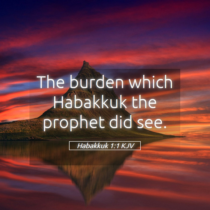 Habakkuk 1:1 KJV Bible Study