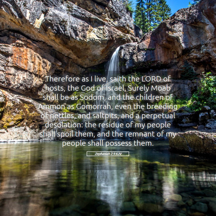 Zephaniah 2:9 KJV Bible Study