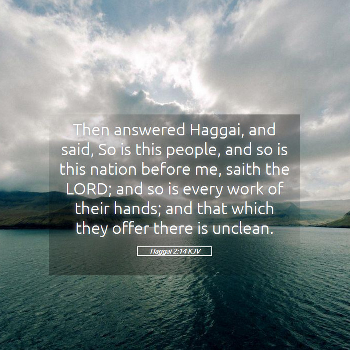 Haggai 2:14 KJV Bible Study