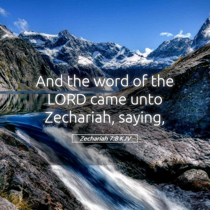 Zechariah 7:8 KJV Bible Study