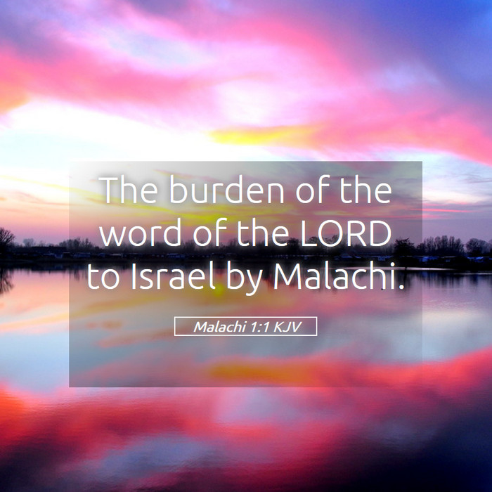 Malachi 1:1 KJV Bible Study