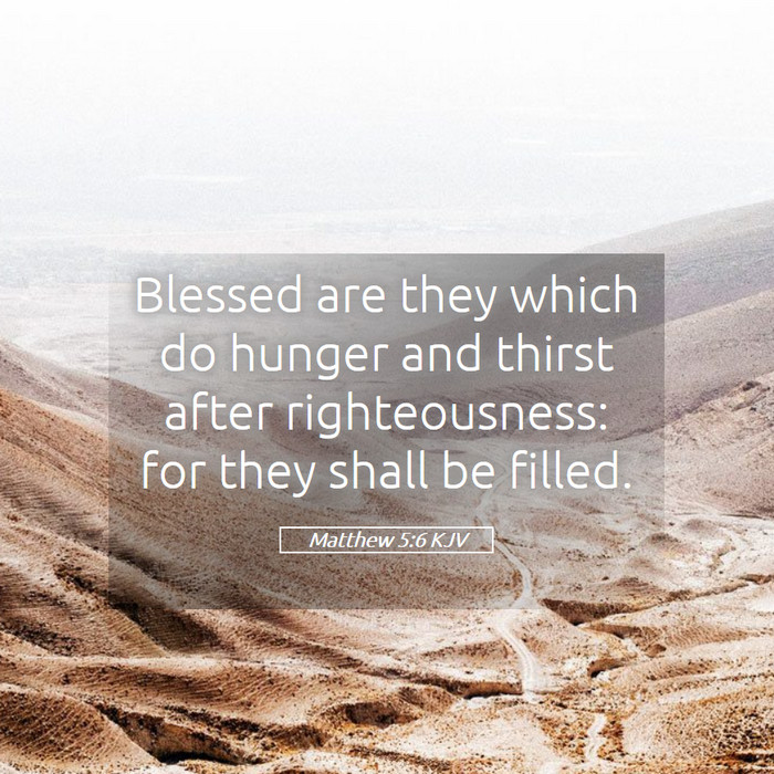 Matthew 5:6 KJV Bible Study