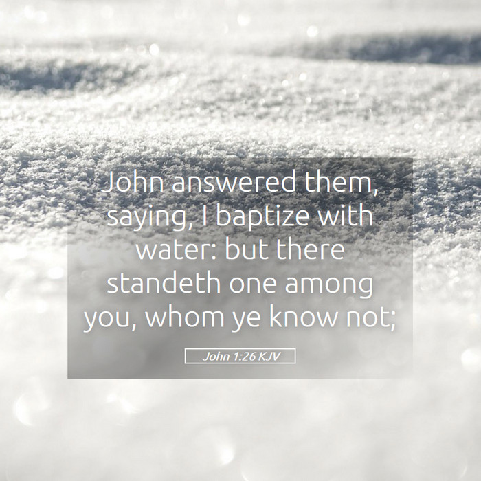 John 1:26 KJV Bible Study