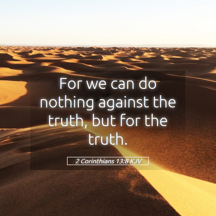 2 Corinthians 13:8 KJV Bible Study