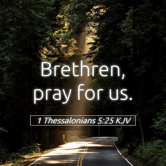 1 Thessalonians 5:25 KJV Bible Study