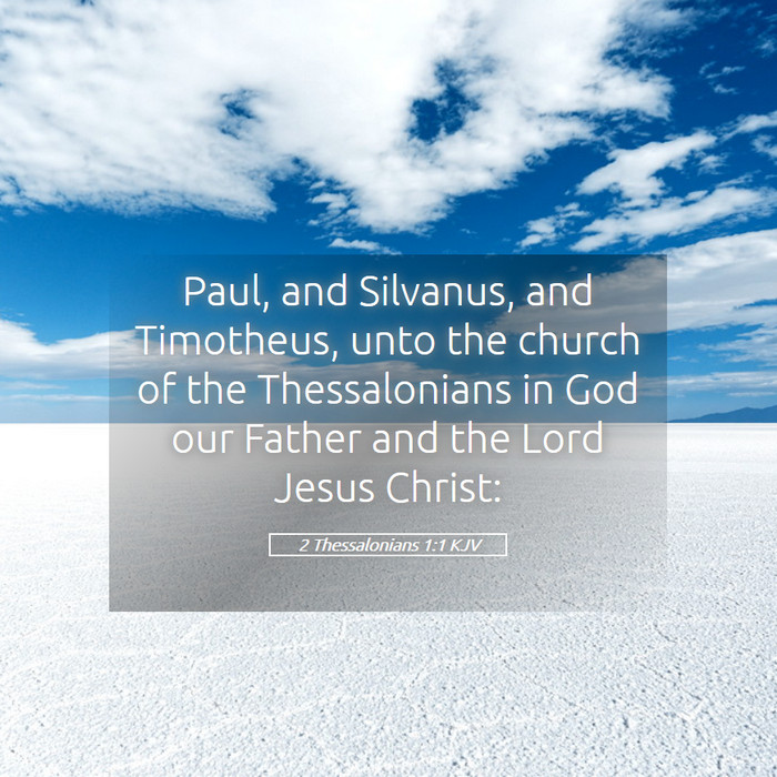 2 Thessalonians 1:1 KJV Bible Study