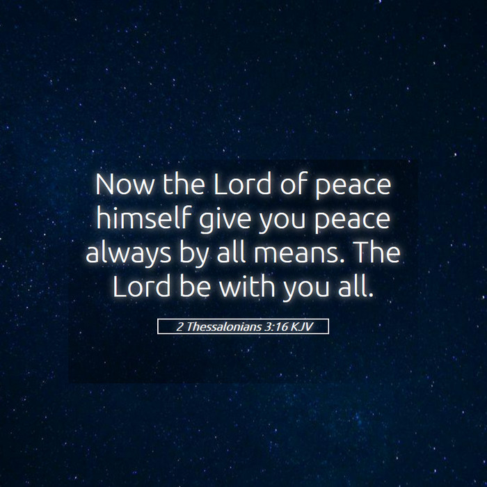 2 Thessalonians 3:16 KJV Bible Study