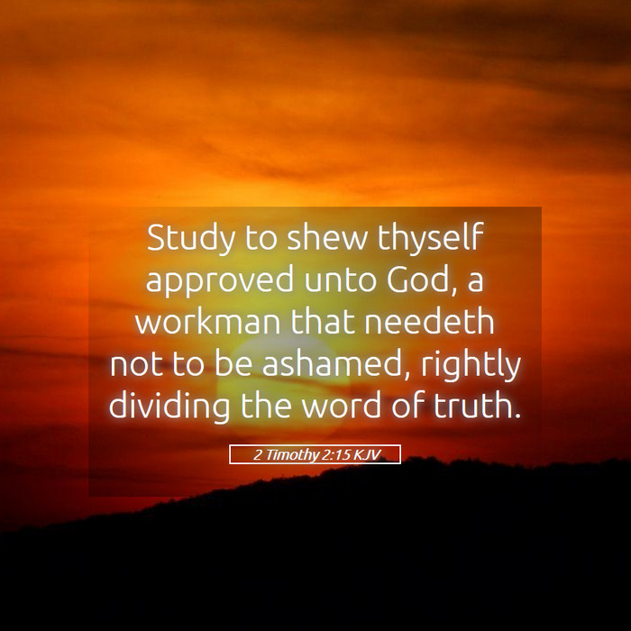 2 Timothy 2:15 KJV Bible Study